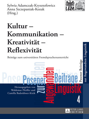 cover image of Kultur  Kommunikation  Kreativität  Reflexivität